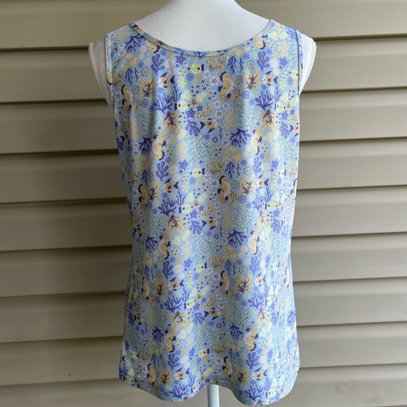 •Duluth Trading Co• Textured Ocean Life Tank Top - Size Large - Picture 6 of 7